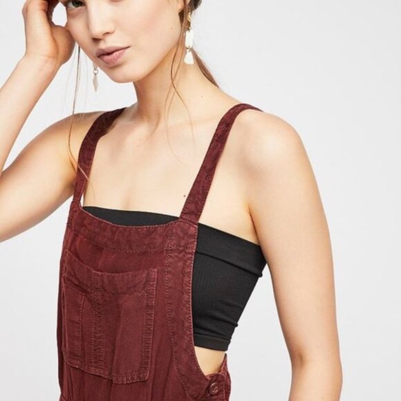 free People Mokoro Linen Blend Wide Leg One Piece Overall - Picture 2 of 15